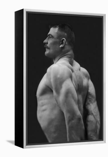 Flexing Triceps, Deltoids, and Trapezius-null-Framed Stretched Canvas