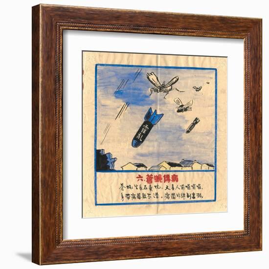 Flies are Bombs, They Spread Cholera and Disease-null-Framed Art Print