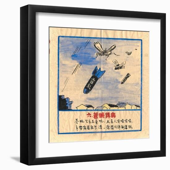 Flies are Bombs, They Spread Cholera and Disease-null-Framed Art Print