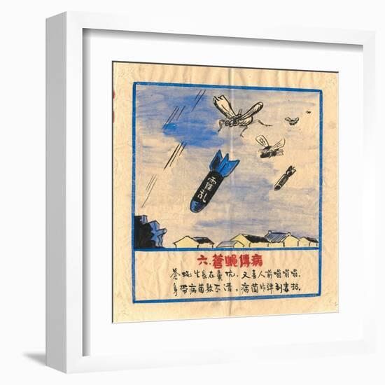 Flies are Bombs, They Spread Cholera and Disease-null-Framed Art Print