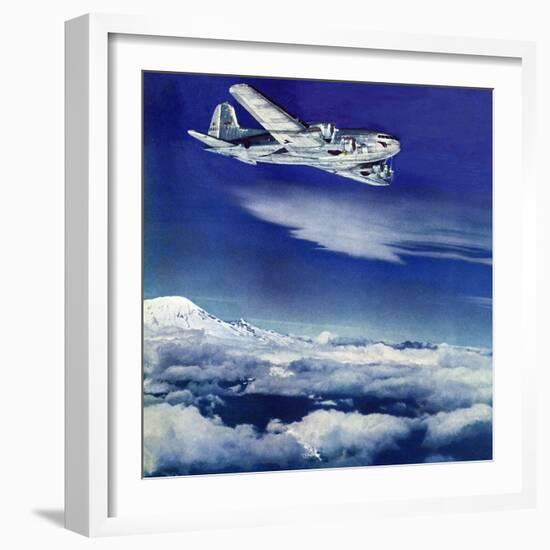 "Flight Above Clouds," August 17, 1940-Clyde H. Sunderland-Framed Giclee Print