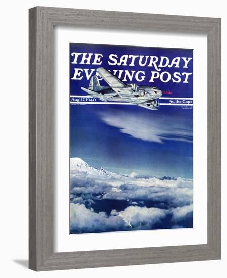 "Flight Above Clouds," Saturday Evening Post Cover, August 17, 1940-Clyde H. Sunderland-Framed Giclee Print