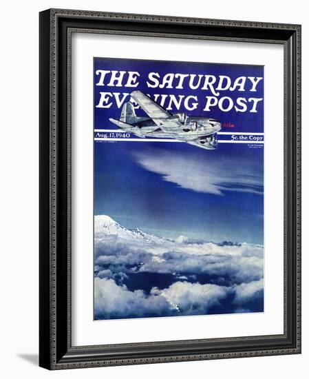 "Flight Above Clouds," Saturday Evening Post Cover, August 17, 1940-Clyde H. Sunderland-Framed Giclee Print