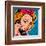 Flight attendant pink-Bruno Pozzo-Framed Art Print