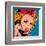 Flight attendant pink-Bruno Pozzo-Framed Art Print