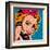 Flight attendant pink-Bruno Pozzo-Framed Art Print