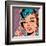 Flight attendant turquoise-Bruno Pozzo-Framed Art Print