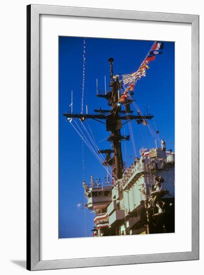 Flight Deck of the USS Kennedy Aircraft Carrier, New York City, New York-null-Framed Photographic Print