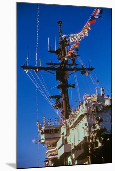 Flight Deck of the USS Kennedy Aircraft Carrier, New York City, New York-null-Mounted Photographic Print