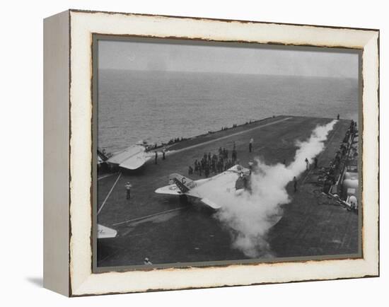 Flight Deck of the Uss Saratoga-Ed Clark-Framed Premier Image Canvas