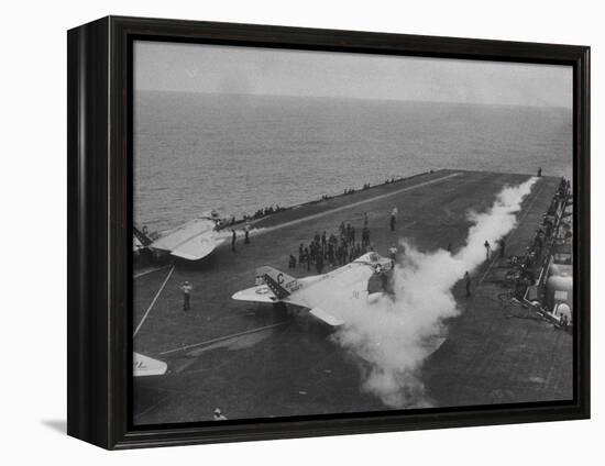 Flight Deck of the Uss Saratoga-Ed Clark-Framed Premier Image Canvas