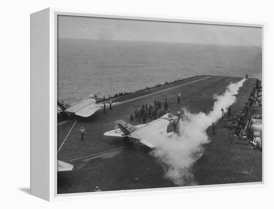 Flight Deck of the Uss Saratoga-Ed Clark-Framed Premier Image Canvas