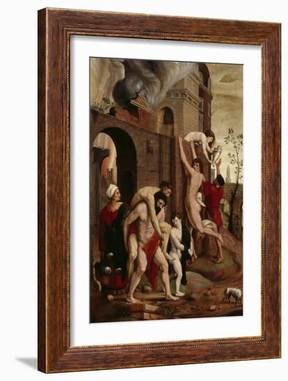 Flight from Troy, 1551-Ludger Tom Ring-Framed Giclee Print