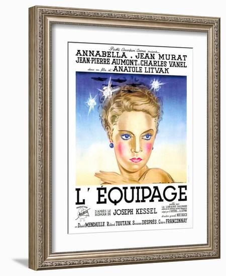 Flight Into Darkness, (aka L'equipage), French poster art, Annabella, 1935-null-Framed Art Print