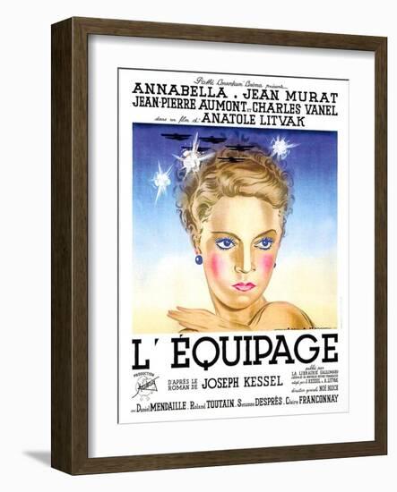 Flight Into Darkness, (aka L'equipage), French poster art, Annabella, 1935-null-Framed Art Print