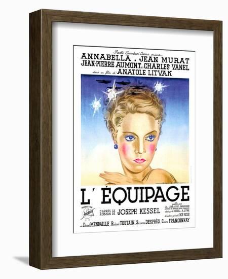 Flight Into Darkness, (aka L'equipage), French poster art, Annabella, 1935-null-Framed Premium Giclee Print