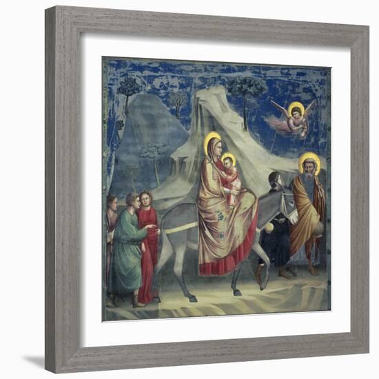 Flight into Egypt, 1303-1305-Giotto di Bondone-Framed Giclee Print