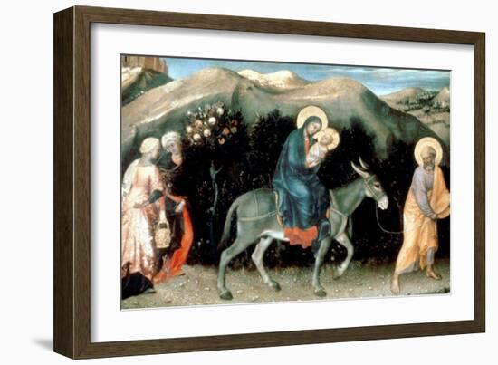 Flight into Egypt, 1423-Gentile da Fabriano-Framed Giclee Print