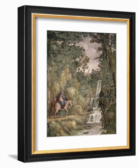 Flight into Egypt, 1621-1630-Pietro da Cortona-Framed Giclee Print