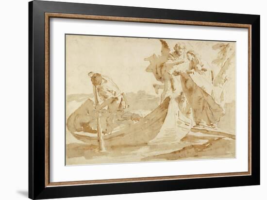 Flight into Egypt, 1725-35-Giovanni Battista Tiepolo-Framed Giclee Print