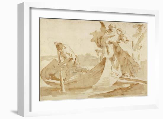 Flight into Egypt, 1725-35-Giovanni Battista Tiepolo-Framed Giclee Print