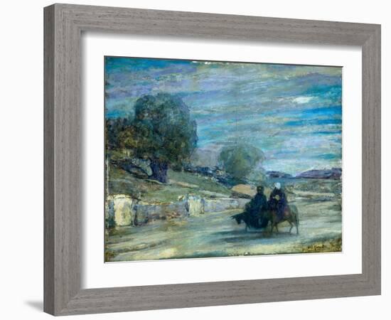 Flight into Egypt, 1921 (Oil on Panel)-Henry Ossawa Tanner-Framed Giclee Print