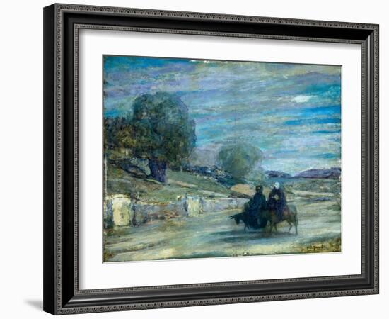 Flight into Egypt, 1921 (Oil on Panel)-Henry Ossawa Tanner-Framed Giclee Print