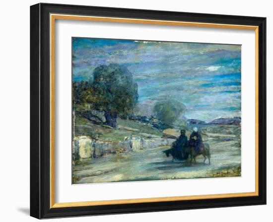 Flight into Egypt, 1921 (Oil on Panel)-Henry Ossawa Tanner-Framed Giclee Print