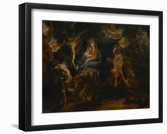 Flight into Egypt, C.1630-1632-Peter Paul Rubens-Framed Giclee Print