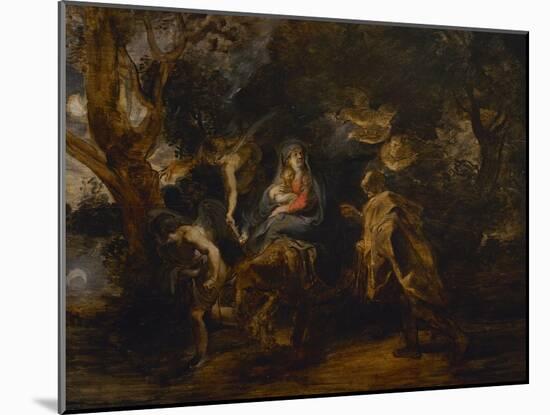 Flight into Egypt, C.1630-1632-Peter Paul Rubens-Mounted Giclee Print