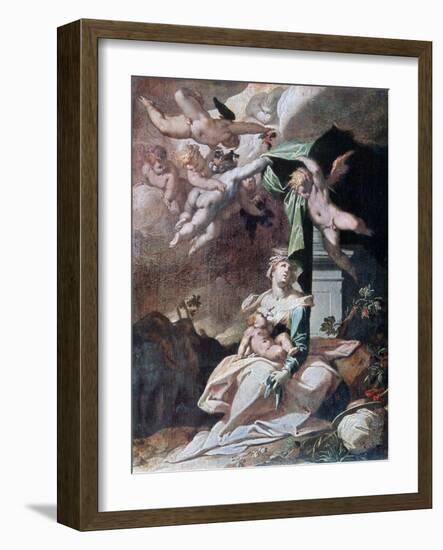 Flight into Egypt, C1566-1611-Bartholomeus Spranger-Framed Giclee Print