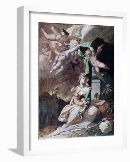 Flight into Egypt, C1566-1611-Bartholomeus Spranger-Framed Giclee Print