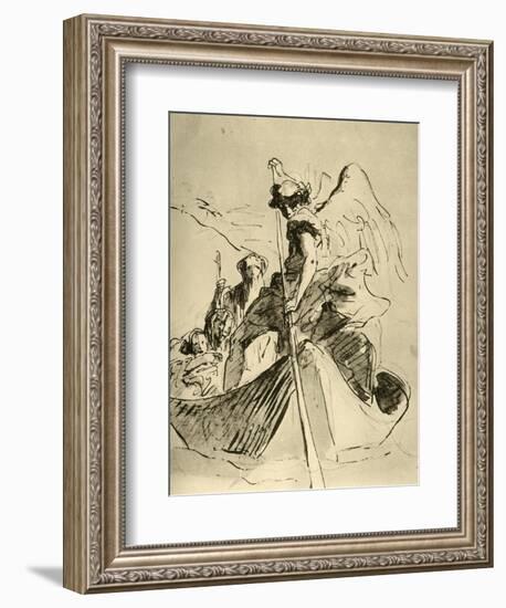 'Flight into Egypt', mid 18th century, (1928)-Giovanni Battista Tiepolo-Framed Giclee Print