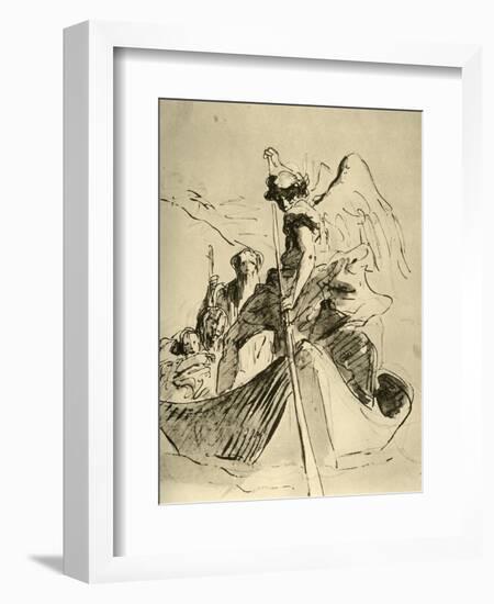 'Flight into Egypt', mid 18th century, (1928)-Giovanni Battista Tiepolo-Framed Giclee Print