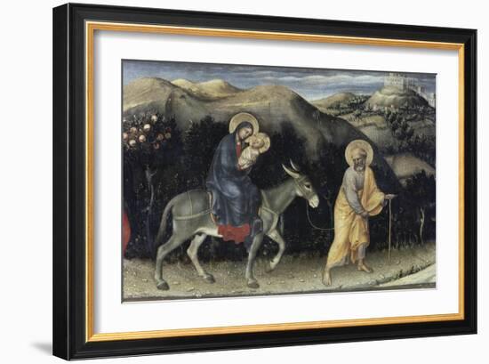 Flight into Egypt (Predella Detail from Adoration-Gentile Da Fabriano-Framed Giclee Print