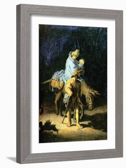 Flight into Egypt-Rembrandt van Rijn-Framed Art Print