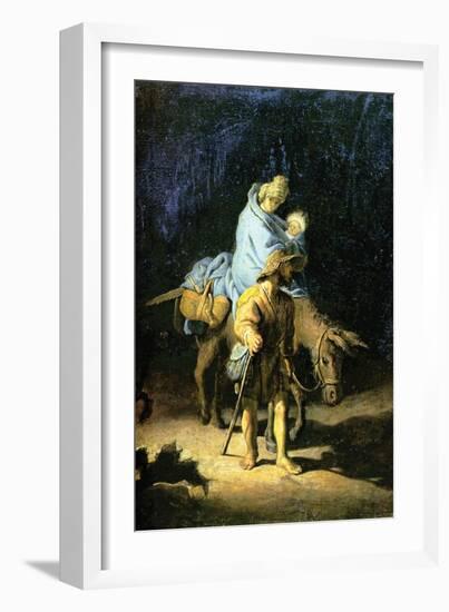 Flight into Egypt-Rembrandt van Rijn-Framed Art Print