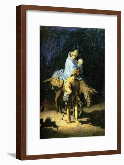 Flight into Egypt-Rembrandt van Rijn-Framed Art Print