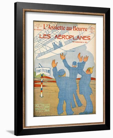 Flight - No More Borders-Juan Gris-Framed Art Print