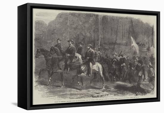 Flight of President Jefferson Davis and His Ministers over the Georgia Ridge-null-Framed Premier Image Canvas