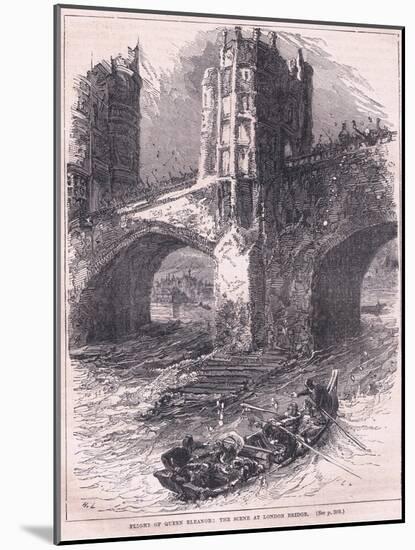 Flight of Queen Eleanor: Scene at London Bridge Ad 1263-Charles Ricketts-Mounted Giclee Print