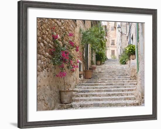 Flight of Steps in the Heart of the Village Fornalutx Near Soller, Mallorca, Balearic Islands, Spai-Ruth Tomlinson-Framed Photographic Print