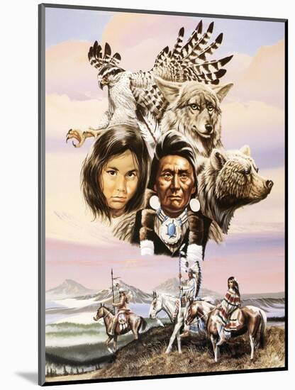 Flight of the Tribe-Unknown ampel-Mounted Art Print