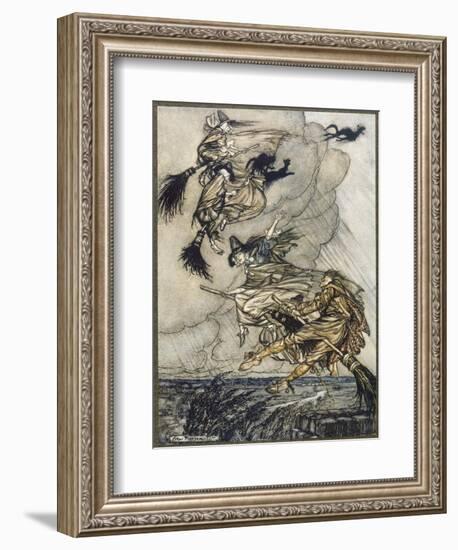 Flight of Witches-Arthur Rackham-Framed Art Print