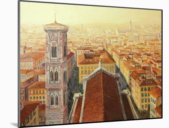 Flight Over Florence-kirilstanchev-Mounted Art Print