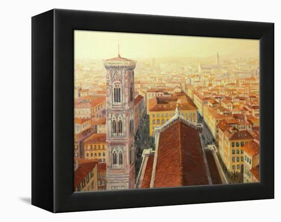 Flight Over Florence-kirilstanchev-Framed Stretched Canvas