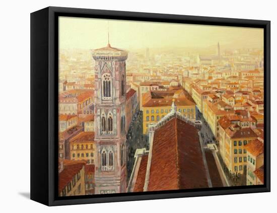 Flight Over Florence-kirilstanchev-Framed Stretched Canvas