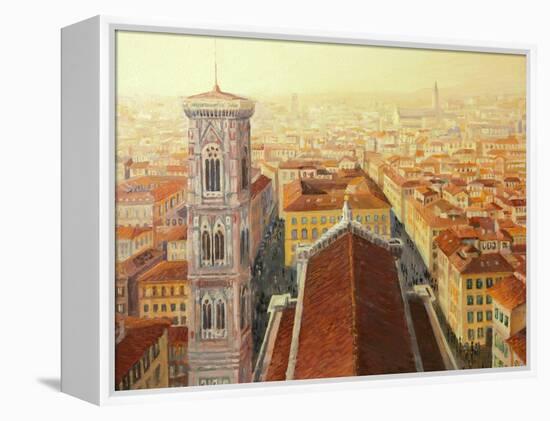 Flight Over Florence-kirilstanchev-Framed Stretched Canvas