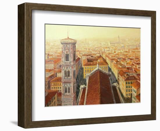 Flight Over Florence-kirilstanchev-Framed Art Print