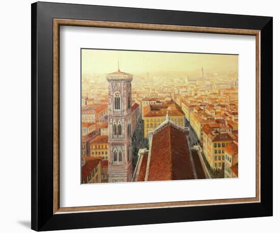 Flight Over Florence-kirilstanchev-Framed Art Print